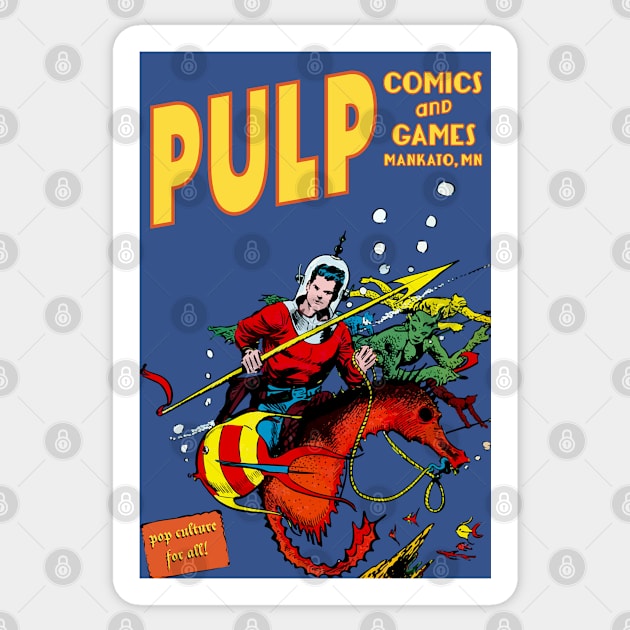 Pulp Seahorse Rider Sticker by PULP Comics and Games